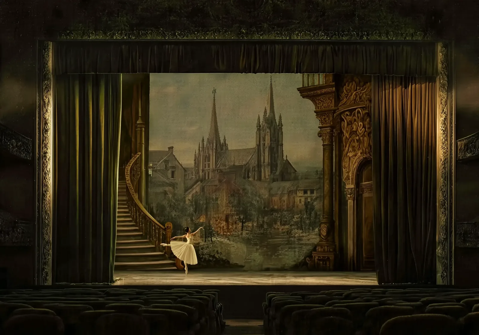 A ballet stage, an image made with Reve.